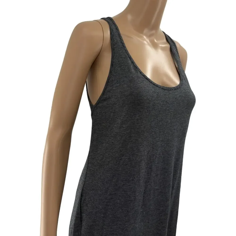 Lululemon Micro Stripe Black White Vitasea Go For It Cutout Dress